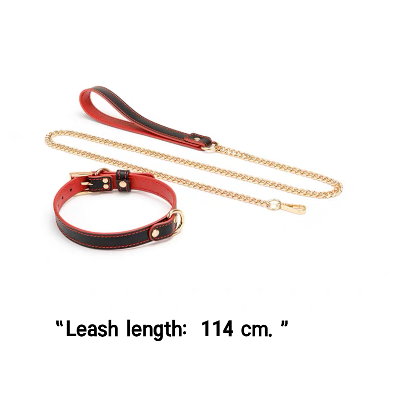 Custom Engraved Leather Collar for Women-Collar + Whip + Handcuffs